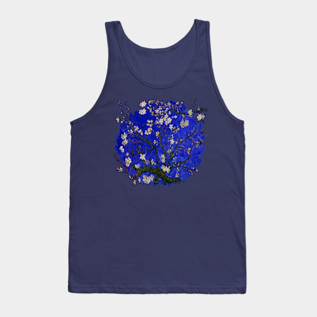 Van gogh abstract Daisy with Blue Background Tank Top by Dezigner007